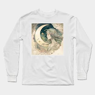 Celestial Watercolor Nouveau Long Sleeve T-Shirt